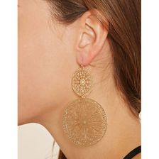 Bijuterii Femei Forever21 Medallion Layered Drop Earrings Gold