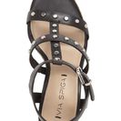 Incaltaminte Femei Via Spiga Indya Studded Wedge Sandal BLACK VACHETTA LEATHER