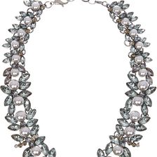 Eye Candy Los Angeles New Claudette Faux Pearl Necklace grey