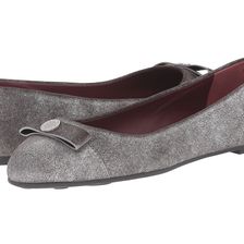Marc by Marc Jacobs Tuxedo Logo Ballet Flat Silver