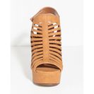 Incaltaminte Femei CheapChic 70s Caged Bootie Cognac