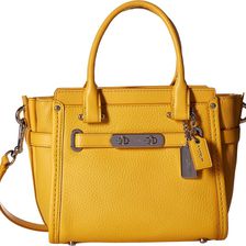 COACH Pebbled Leather Coach Swagger 21 SV/Canary