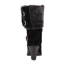 Incaltaminte Femei Johnston Murphy Jeanie Buckle Bootie Black SuedeBlackGray Shearling Cuff