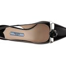 Incaltaminte Femei Prada Leather Flower Slingback Pump BlackSilver