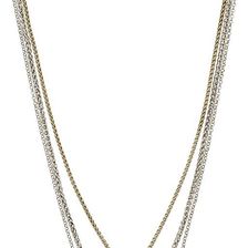 Lucky Brand Turquoise Pendant Necklace Two-Tone