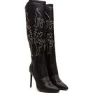 Incaltaminte Femei CheapChic West World Stitched Pointy Boots Black