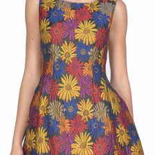 Rochie de ocazie imprimata cu flori scurta W2058-3