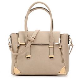 Accesorii Femei Mix No 6 Mix No 6 Cuero Satchel Beige