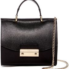 Furla Julia Leather Mini Top Handle Satchel ONYX