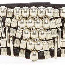 Steve Madden Elastic Multi-Cord Metal Belt BLACK