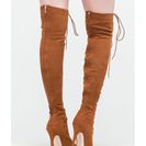 Incaltaminte Femei CheapChic Revamp Faux Suede Over-the-knee Boots Tan