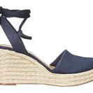 Incaltaminte Femei Michael Kors Margie Closed Toe Wedge Navy Small Weave Canvas