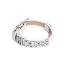 Bijuterii Femei GUESS White and Silver-Tone Logo Friendship Bracelet white