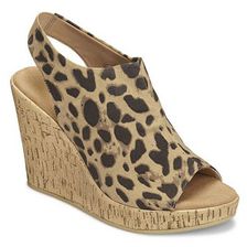 Incaltaminte Femei Aerosoles World Traveler Wedge Sandal Leopard