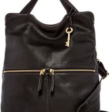 Fossil Erin Leather Shoulder Bag BLACK