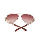 Accesorii Femei GUESS Chain-Link Aviator Sunglasses gold