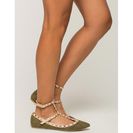 Incaltaminte Femei CheapChic Pippa-35 Control Freak Flat Olive