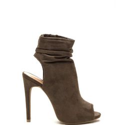 Incaltaminte Femei CheapChic Undeniable Style Faux Suede Booties Olive