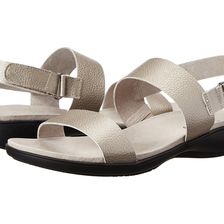 Trotters Gina Pewter Metallic Soft Tumbled Leather