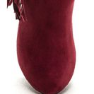 Incaltaminte Femei CheapChic Fringe Out Faux Suede Boots Berry