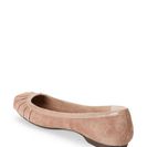 Incaltaminte Femei Jessica Simpson Taupe Merlie Pleated Square Toe Flats Taupesuede