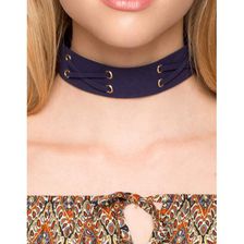 Bijuterii Femei CheapChic Getaway Lace Up Choker Navy