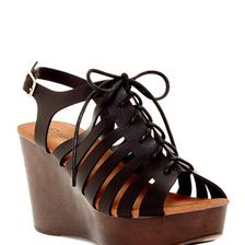 Incaltaminte Femei Top Guy Ember Platform Wedge Sandal BLACK