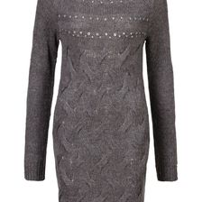 Rochie tricotată cu strass-uri 