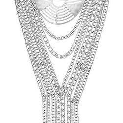 Lucky Brand Major Bib Necklace Silver