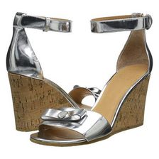 Incaltaminte Femei Marc by Marc Jacobs Logo Disc Wedge Sandal Silver