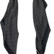 Ralph Lauren Polka-Dot Square Scarf Polo Black/Cream Dot