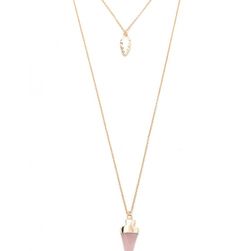Bijuterii Femei Forever21 Triangle Layered Necklace Goldpink