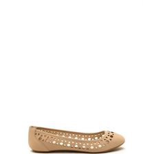 Incaltaminte Femei CheapChic Geo Dreams Cut-out Ballet Flats Nude