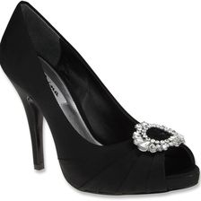 Nina Elvira Black Luster Satin