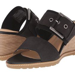 Incaltaminte Femei Rockport Garden Court Buckled Slide Black Embossed Nubuck