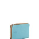 Accesorii Femei Orla Kiely Big Zip Leather Embossed Flower Wallet SKY LEATHER