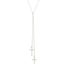 Bijuterii Femei Forever21 Cross Pendant Drop Necklace Silver