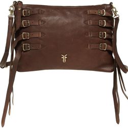 Frye Selena Strappy Leather Crossbody CHOCOLATE