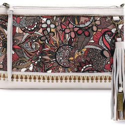 Sakroots Seni Leather Clutch Ruby Spirit Desert