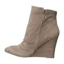 Incaltaminte Femei Chinese Laundry Candyce Wedge Bootie Grey Kid Suede