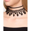 Bijuterii Femei CheapChic Organic Trimmed Lace 2pc Choker Set Black