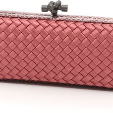 Bottega Veneta Impero Intrecciata Clutch DUSTY ROSE