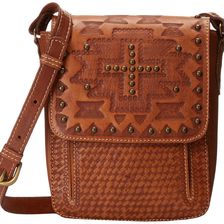 American West Apache Crossbody Flap Bag Golden Tan