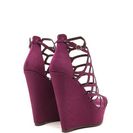 Incaltaminte Femei CheapChic Lattice Dance Cut-out Wedges Wine