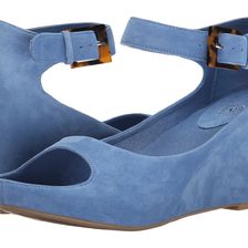 Johnston & Murphy Tricia Ankle Strap Blue Kidsuede