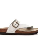 Incaltaminte Femei White Mountain Carly Leather Flat Sandal White
