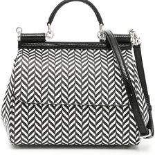 Dolce & Gabbana Medium Sicily Bag With Chevron Print CHEVRON