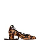 Incaltaminte Femei Schutz Leopard Ariana Lace-Up Low Heel Pumps Natural