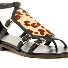 Donald J Pliner Leza Genuine Calf Hair Sandal - Multiple Widths Available BLACKNATUR