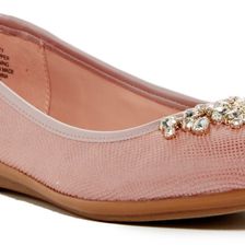 Easy Spirit Kristy 2 Embellished Flat LT PINK SNAKE PRINT